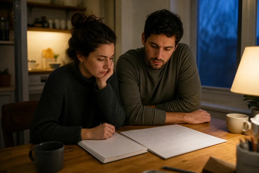 A healthcare professional discussing fertility care with an adult patient