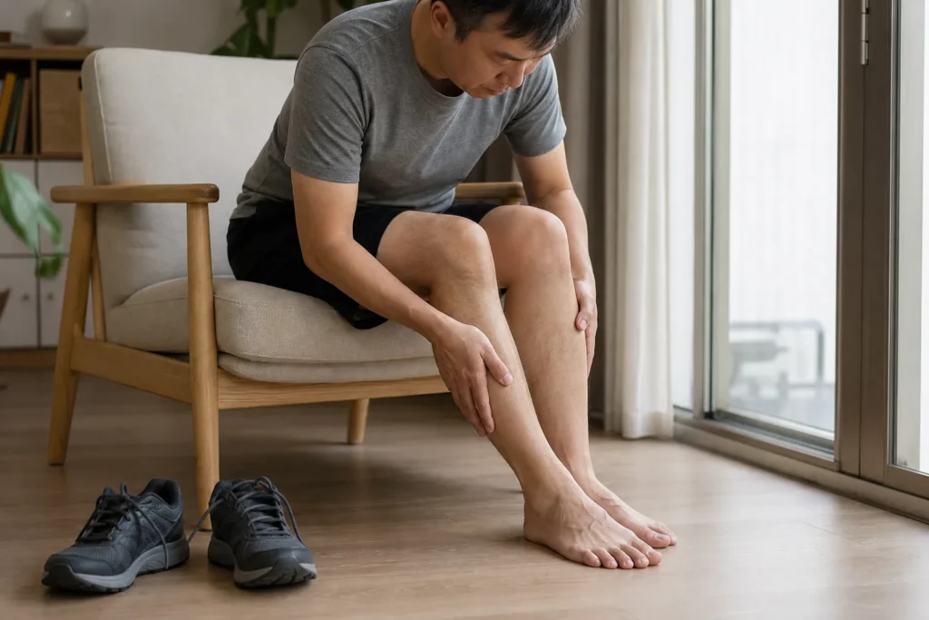 A clinician checking an adult patient during a cardiovascular appointment